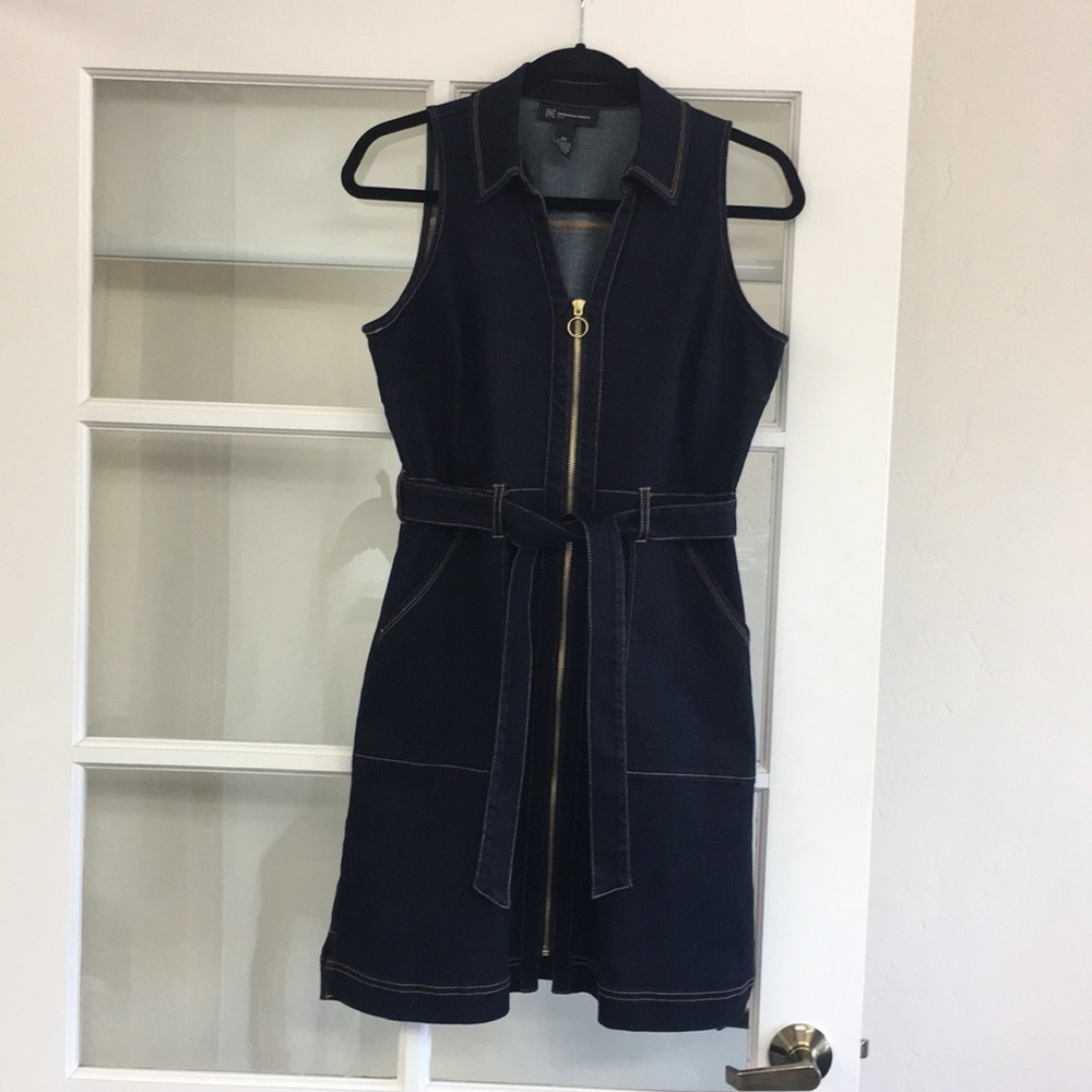 INC Sleeveless Denim Dress